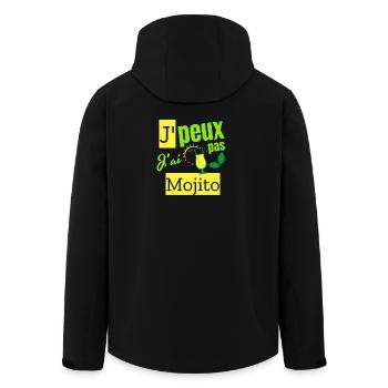 Ich kann nicht. Ich habe einen Mojito. - Recycelte Männer Softshell-Jacke von Stanley/Stella - Schwarz - Hinten - AI Model Male 185 light (185cm)