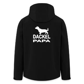 Dackel - Recycelte Männer Softshell-Jacke von Stanley/Stella - Schwarz - Hinten - AI Model Male 185 light (185cm)
