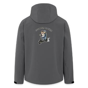 Duo des frères E-Scooter - Veste softshell homme en polyester recyclé Stanley/Stella - noir - Dos - AI Model Male 185 light (185cm)
