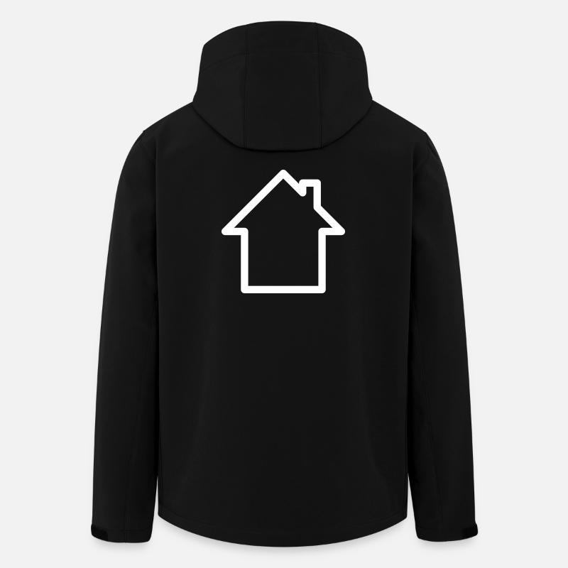 Logo: Haus mit Schornstein - Recycelte Männer Softshell-Jacke von Stanley/Stella - Schwarz