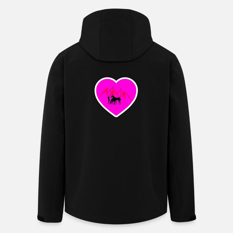 Chevaux - Veste softshell homme en polyester recyclé Stanley/Stella - noir