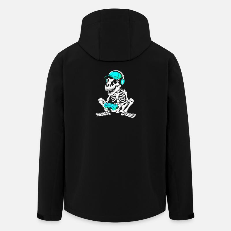Skelett DJ mit Controller und Headset - Recycelte Männer Softshell-Jacke von Stanley/Stella - Schwarz