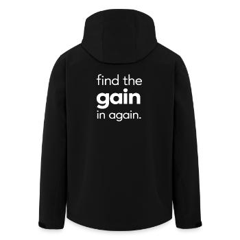Find the Gain in Again - Recycelte Männer Softshell-Jacke von Stanley/Stella - Schwarz - Hinten - AI Model Male 185 light (185cm)