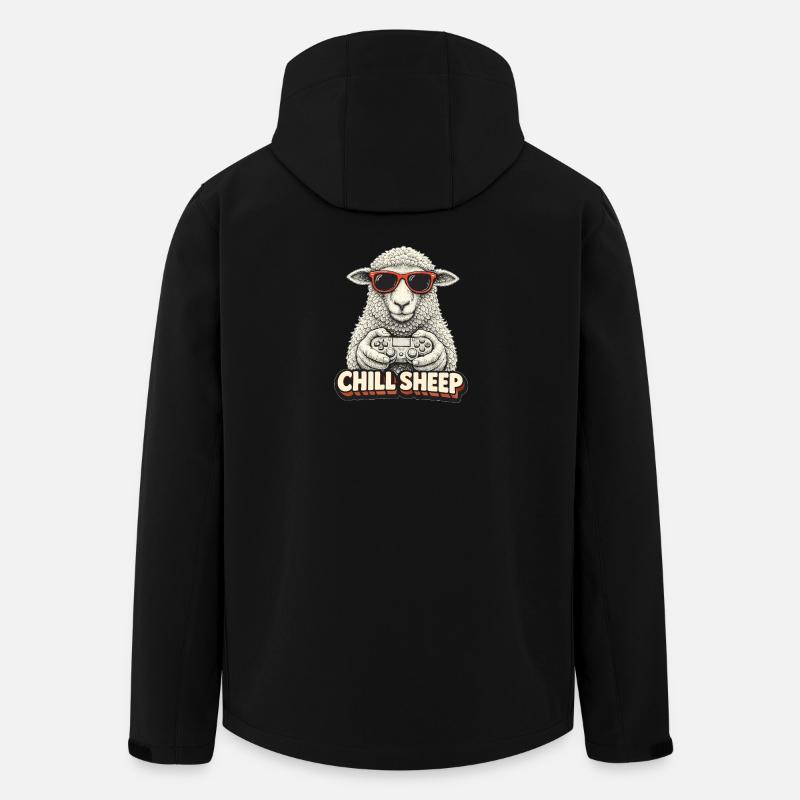 Graphismes de Chill Sheep Gaming - Veste softshell homme en polyester recyclé Stanley/Stella - noir