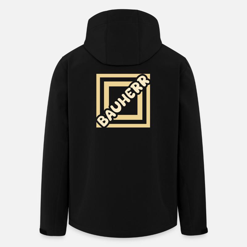 Job Bauherr - Recycelte Männer Softshell-Jacke von Stanley/Stella - Schwarz