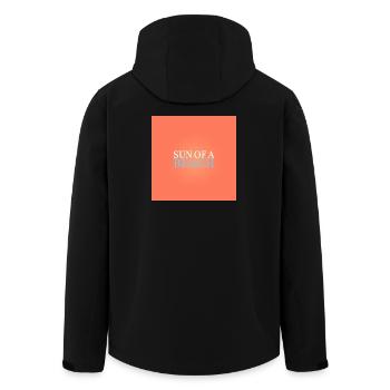 Sun of a Beach – Cheeky Summer Design - Men’s Recycled Softshell Jacket by Stanley/Stella - black - Back - AI Model Male 185 light (185cm)