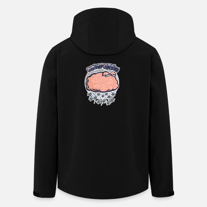 Cerveau pluvieux - Veste softshell homme en polyester recyclé Stanley/Stella - noir