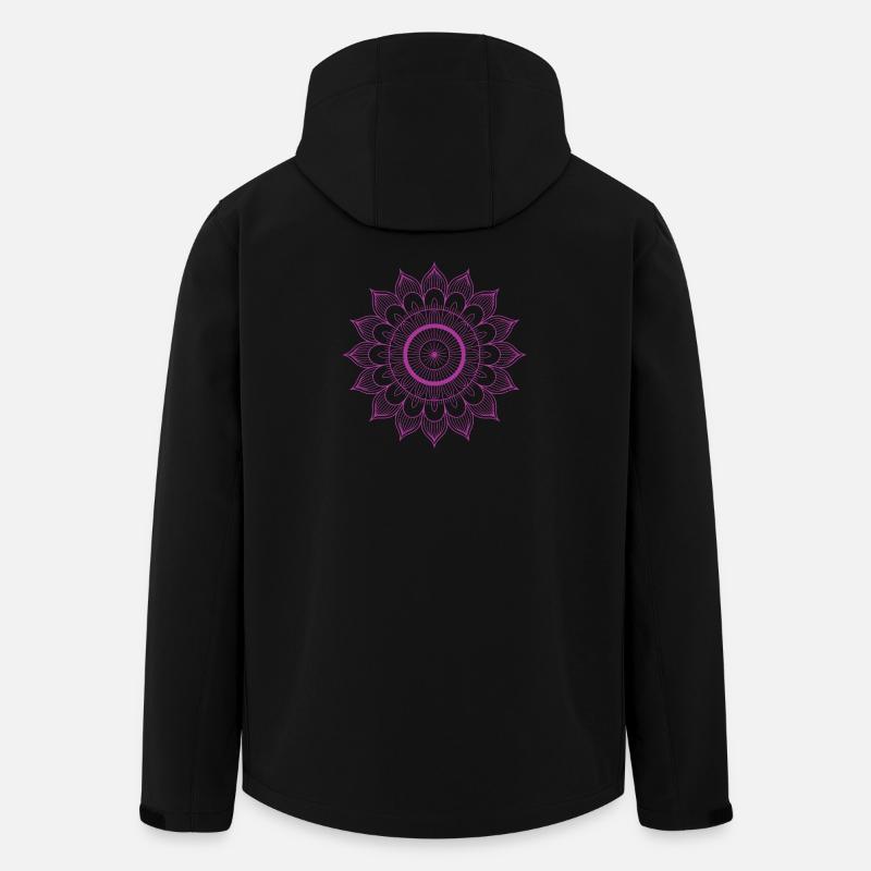 Mandala - Recycelte Männer Softshell-Jacke von Stanley/Stella - Schwarz