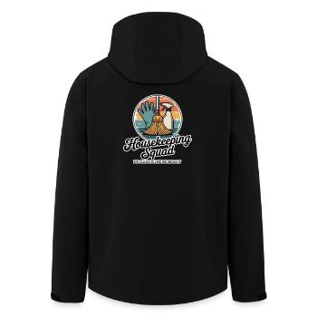 Funny Cleaning Design - Men’s Recycled Softshell Jacket by Stanley/Stella - black - Back - AI Model Male 185 light (185cm)