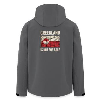 Grönland steht nicht zum Verkauf! - Grönland / Grønland - Recycelte Männer Softshell-Jacke von Stanley/Stella - Anthrazit - Hinten - AI Model Male 185 light (185cm)