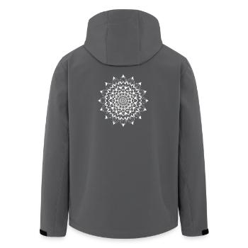 Mandala - Recycelte Männer Softshell-Jacke von Stanley/Stella - Anthrazit - Hinten - AI Model Male 185 light (185cm)