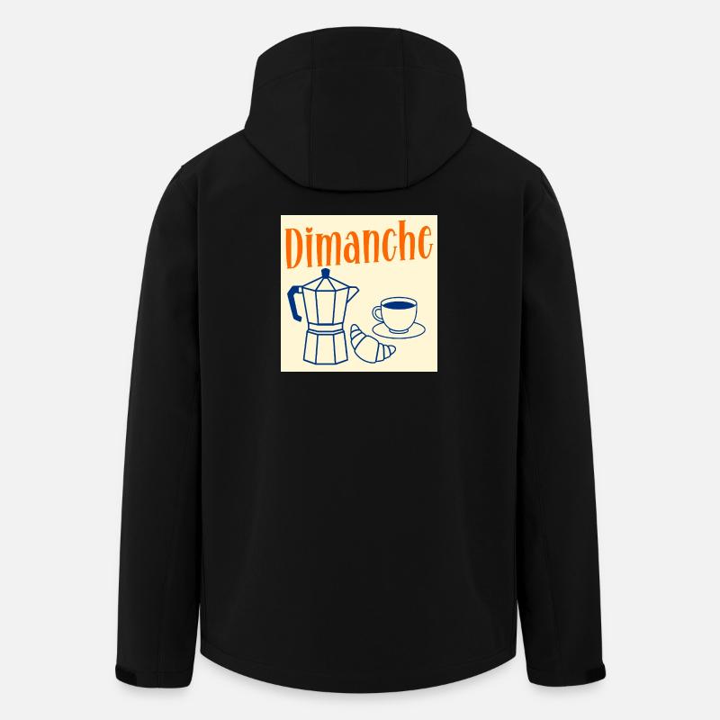 Dimanche Café Croissant - Veste softshell homme en polyester recyclé Stanley/Stella - noir