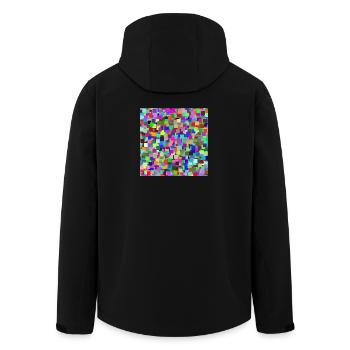 Carrés colorés - Veste softshell homme en polyester recyclé Stanley/Stella - noir - Dos - AI Model Male 185 light (185cm)