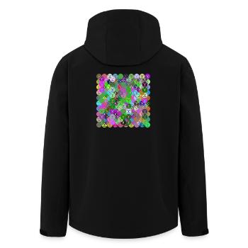 Faces Collage - Men’s Recycled Softshell Jacket by Stanley/Stella - black - Back - AI Model Male 185 light (185cm)