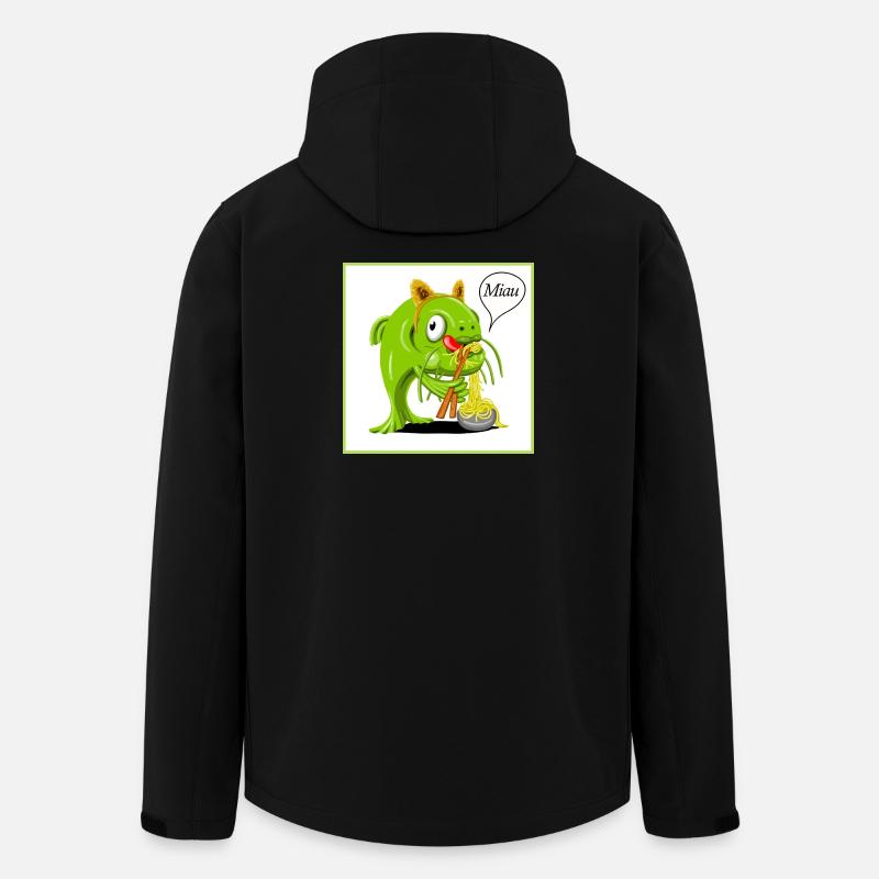 Katzenfisch als Katze verkleidet schlürft Nudeln  - Recycelte Männer Softshell-Jacke von Stanley/Stella - Schwarz