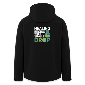 La guérison de l’homéopathie débute Single Drop Professional - Veste softshell homme en polyester recyclé Stanley/Stella - noir - Dos - AI Model Male 185 light (185cm)