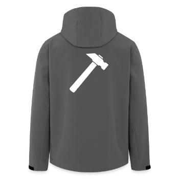 Vecteur d’icônes d’artisanat d’outil de marteau - Veste softshell homme en polyester recyclé Stanley/Stella - noir - Dos - AI Model Male 185 light (185cm)