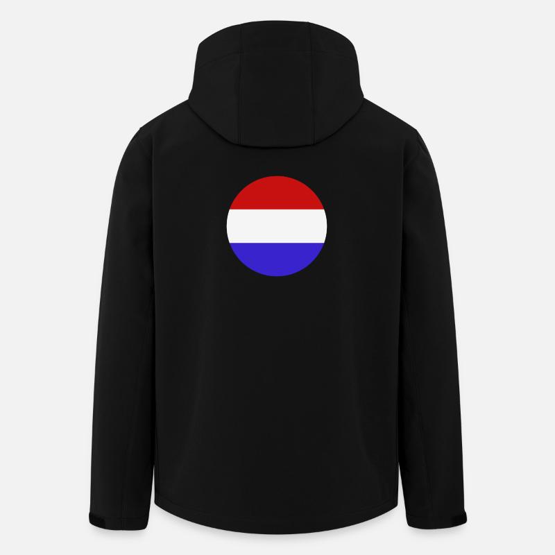 Niederländische Rundflagge - Recycelte Männer Softshell-Jacke von Stanley/Stella - Schwarz