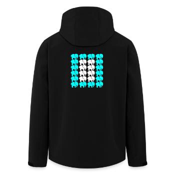 Éléphant - Veste softshell homme en polyester recyclé Stanley/Stella - noir - Dos - AI Model Male 185 light (185cm)