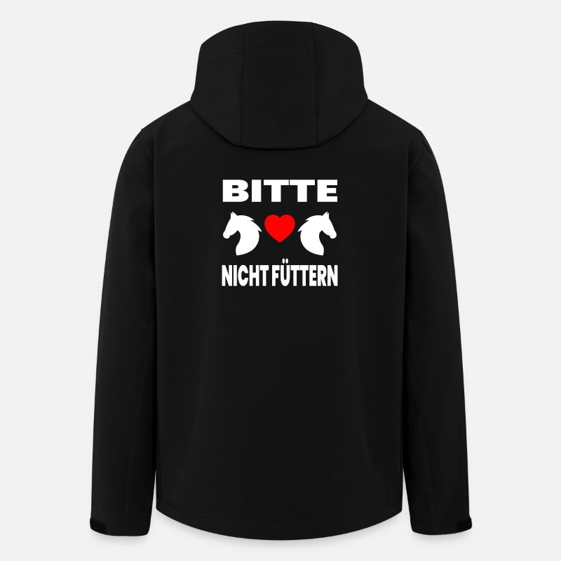 Pferde - Recycelte Männer Softshell-Jacke von Stanley/Stella - Schwarz