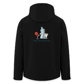 Zucker, du gehst unter - Recycelte Männer Softshell-Jacke von Stanley/Stella - Schwarz - Hinten - AI Model Male 185 light (185cm)
