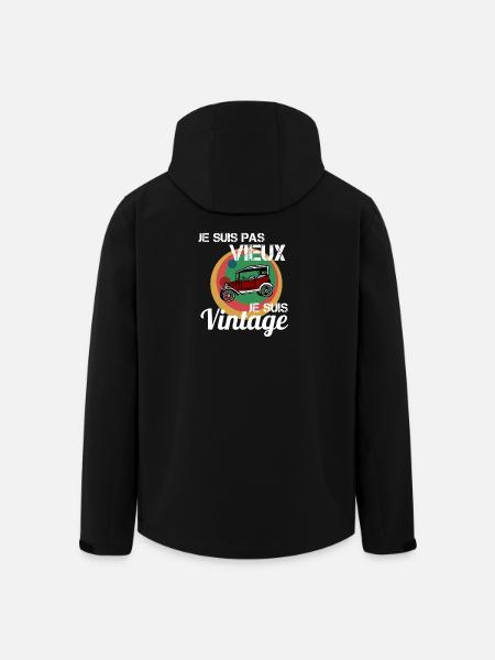 Ich bin kein altes Oldtimer-Auto - Recycelte Männer Softshell-Jacke von Stanley/Stella - Schwarz