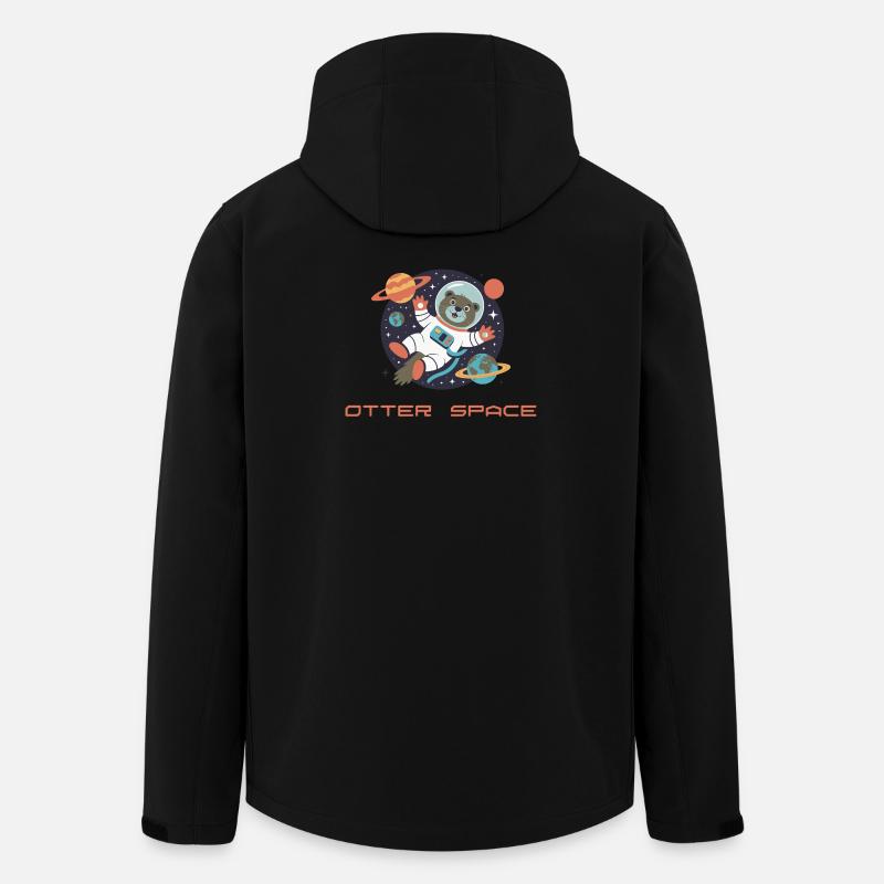 Otter in Space Rétro Comic - Veste softshell homme en polyester recyclé Stanley/Stella - noir