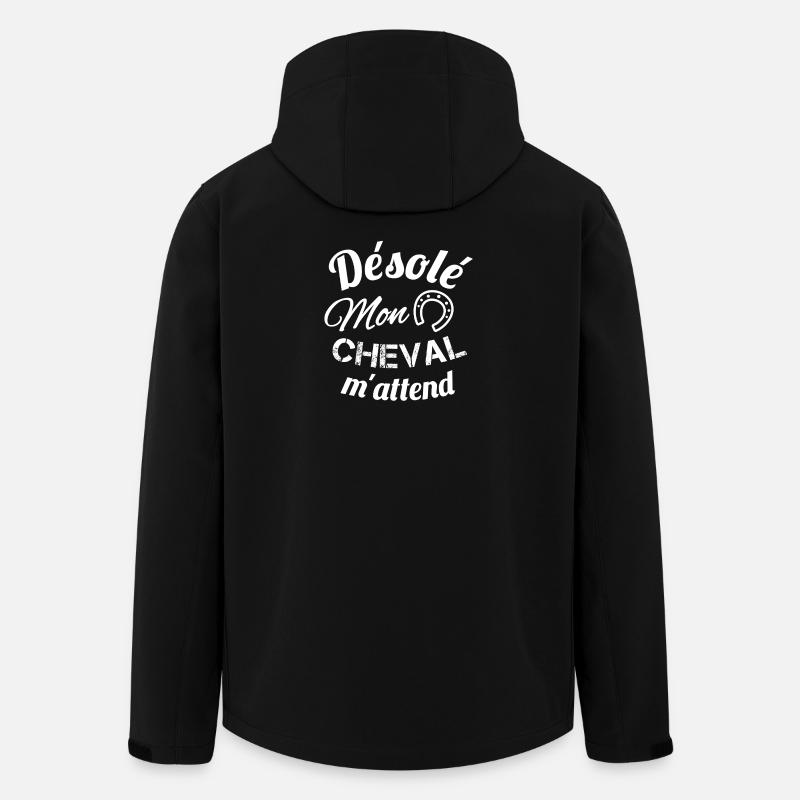 Sorry, my horse is waiting for me - Men’s Recycled Softshell Jacket by Stanley/Stella - black