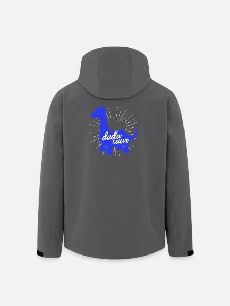 Daddysaurus Rex lustiges Dinosaurier-Slogan-Design - Recycelte Männer Softshell-Jacke von Stanley/Stella - Schwarz