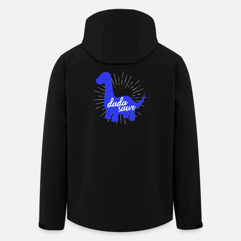 Daddysaurus Rex lustiges Dinosaurier-Slogan-Design - Recycelte Männer Softshell-Jacke von Stanley/Stella - Schwarz