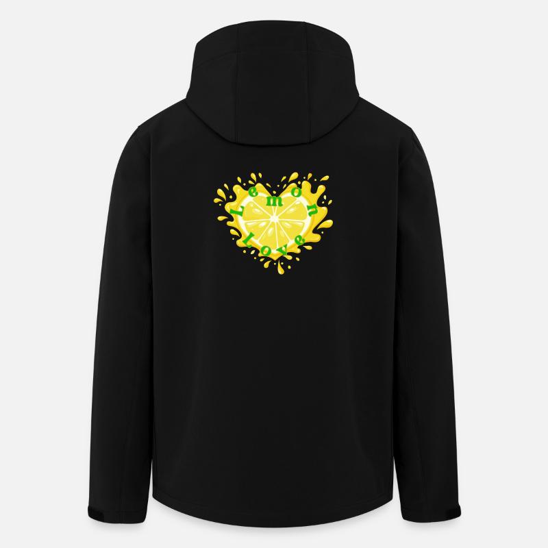 Zitrusherz Liebe Motiv - Recycelte Männer Softshell-Jacke von Stanley/Stella - Schwarz