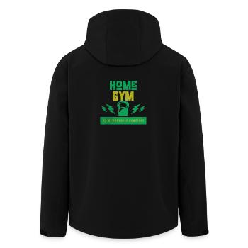 Home Gym No Membership Required - Men’s Recycled Softshell Jacket by Stanley/Stella - black - Back - AI Model Male 185 light (185cm)