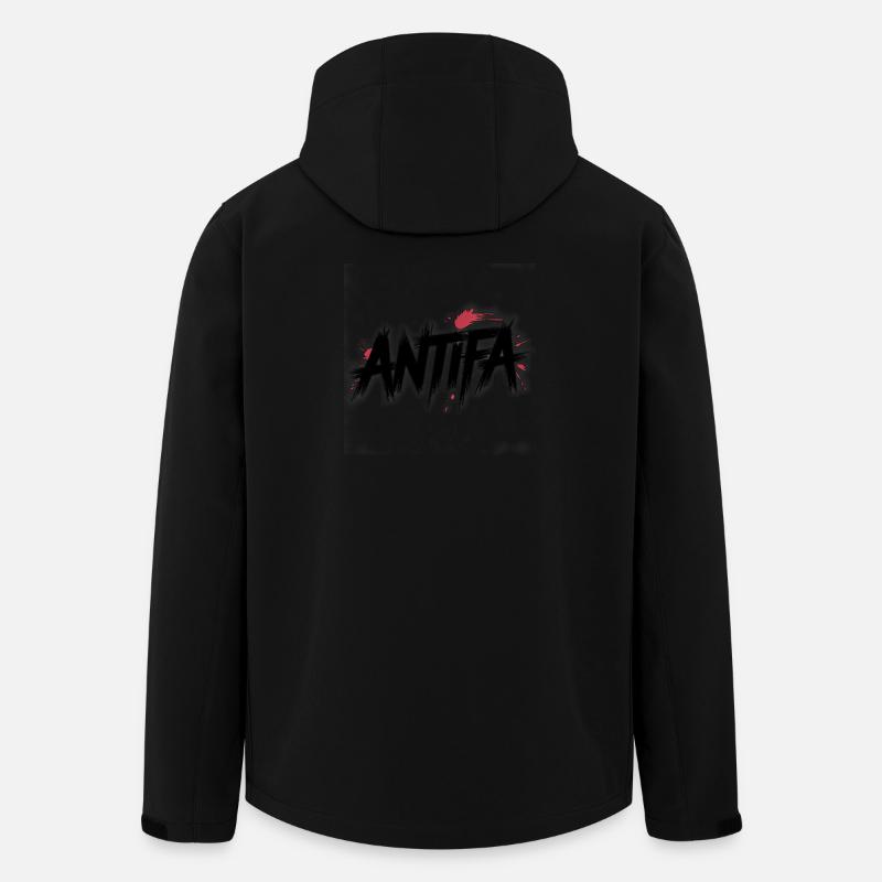 Antifa – Antifaschistisches Merch - Recycelte Männer Softshell-Jacke von Stanley/Stella - Schwarz