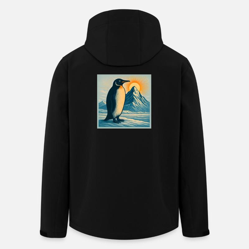 Penguin Sonnenaufgang über Eisbergen - Men’s Recycled Softshell Jacket by Stanley/Stella - black