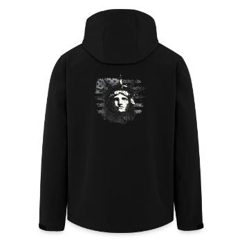 Statue of Liberty with US flag - Men’s Recycled Softshell Jacket by Stanley/Stella - black - Back - AI Model Male 185 light (185cm)