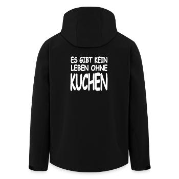 Cake - Men’s Recycled Softshell Jacket by Stanley/Stella - black - Back - AI Model Male 185 light (185cm)