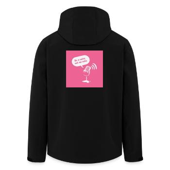 Be a Voice, Not an Echo - Men’s Recycled Softshell Jacket by Stanley/Stella - black - Back - AI Model Male 185 light (185cm)