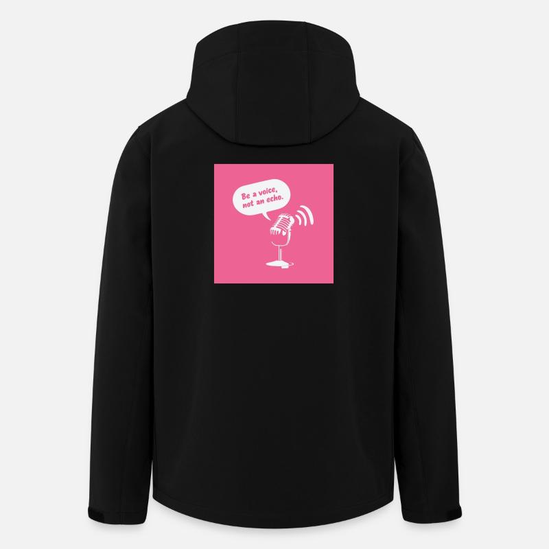 Be a Voice, Not an Echo - Men’s Recycled Softshell Jacket by Stanley/Stella - black