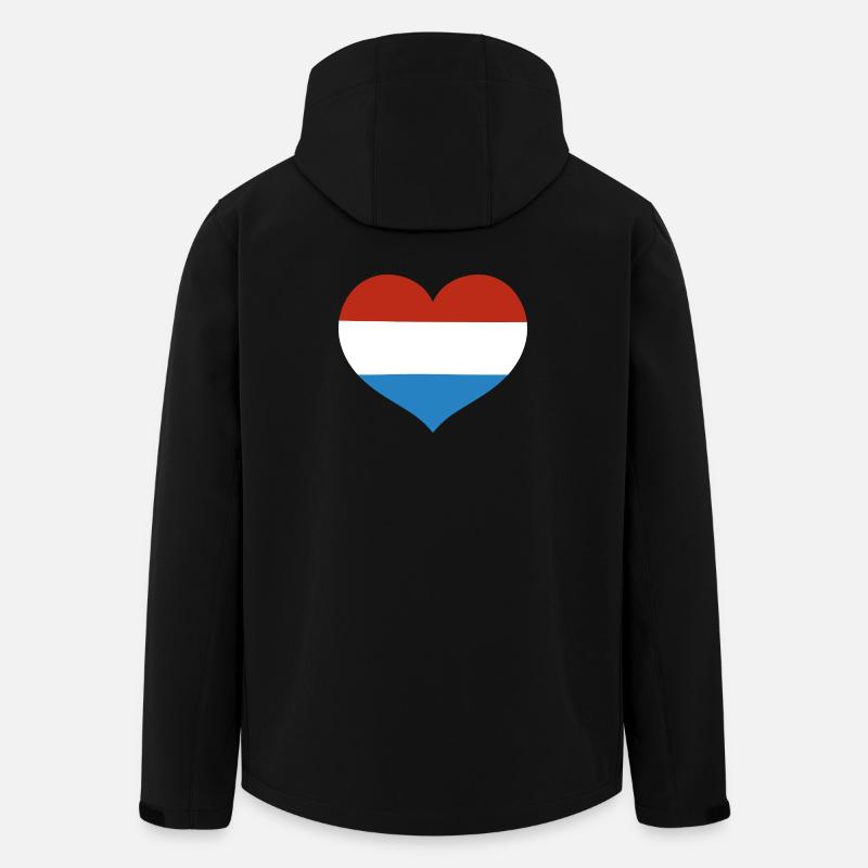 Luxembourg Heart Flagge - Recycelte Männer Softshell-Jacke von Stanley/Stella - Schwarz