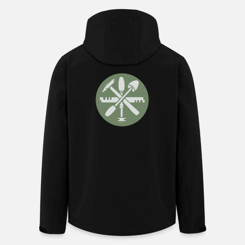 51170_Glaser, Kreuzwerkzeug Icon - Recycelte Männer Softshell-Jacke von Stanley/Stella - Schwarz