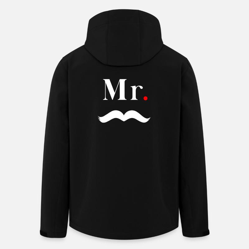 Mr. White Moustache - Men’s Recycled Softshell Jacket by Stanley/Stella - black