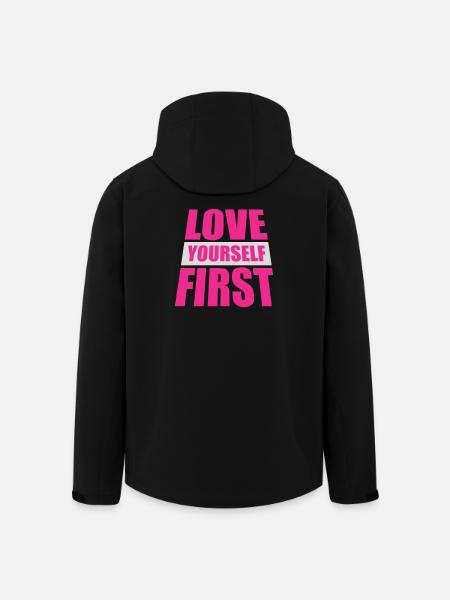 Love Yourself First Self-Love Self-Care - Men’s Recycled Softshell Jacket by Stanley/Stella - black