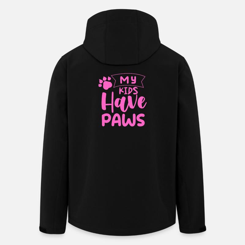 my_kids_have_paws - Recycelte Männer Softshell-Jacke von Stanley/Stella - Schwarz