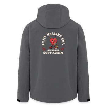 Dans mon ère de guérison – Expression de tendance dans la culture pop - Veste softshell homme en polyester recyclé Stanley/Stella - charbon - Dos - AI Model Male 185 light (185cm)