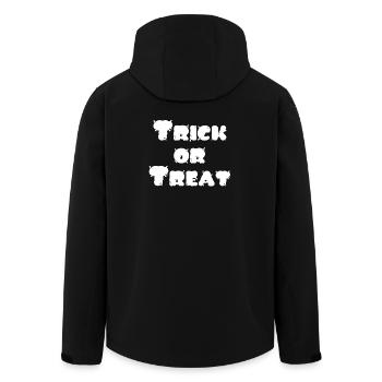 Trick or Treat Tropfen Schrift - Recycelte Männer Softshell-Jacke von Stanley/Stella - Schwarz - Hinten - AI Model Male 185 light (185cm)