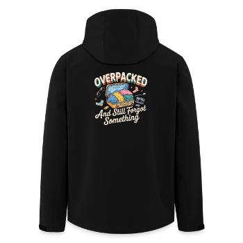 T-shirt de voyage drôle de randonnée autour du monde - Veste softshell homme en polyester recyclé Stanley/Stella - noir - Dos - AI Model Male 185 light (185cm)