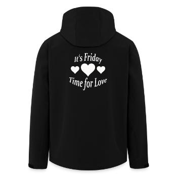 IT'S FRIDAY - Men’s Recycled Softshell Jacket by Stanley/Stella - black - Back - AI Model Male 185 light (185cm)