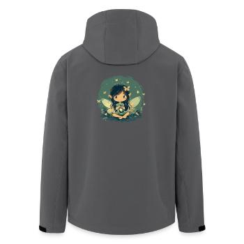 Fée de la forêt avec lanterne - Veste softshell homme en polyester recyclé Stanley/Stella - noir - Dos - AI Model Male 185 light (185cm)