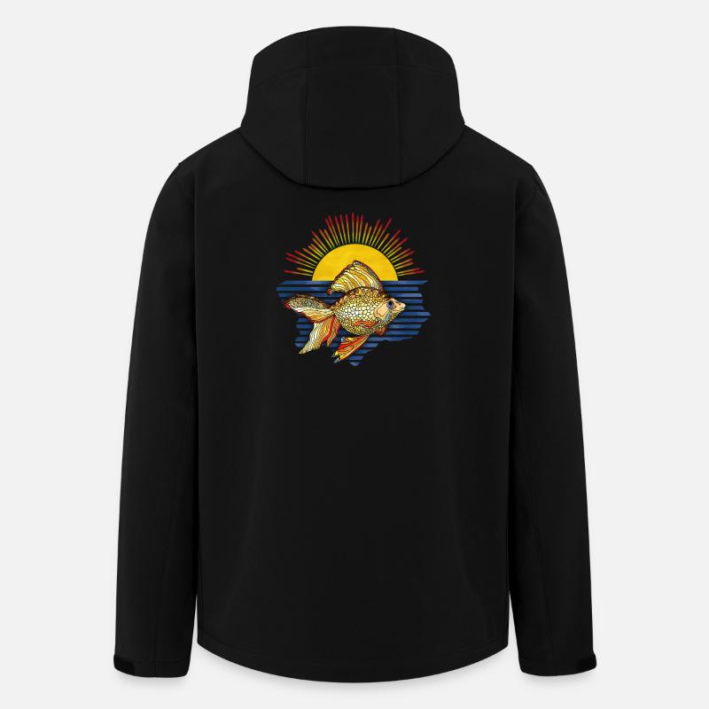 Fisch - Recycelte Männer Softshell-Jacke von Stanley/Stella - Schwarz