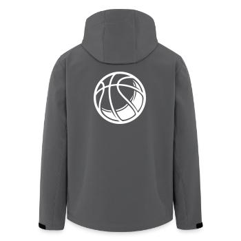 Basketball Ball - Men’s Recycled Softshell Jacket by Stanley/Stella - anthracite - Back - AI Model Male 185 light (185cm)